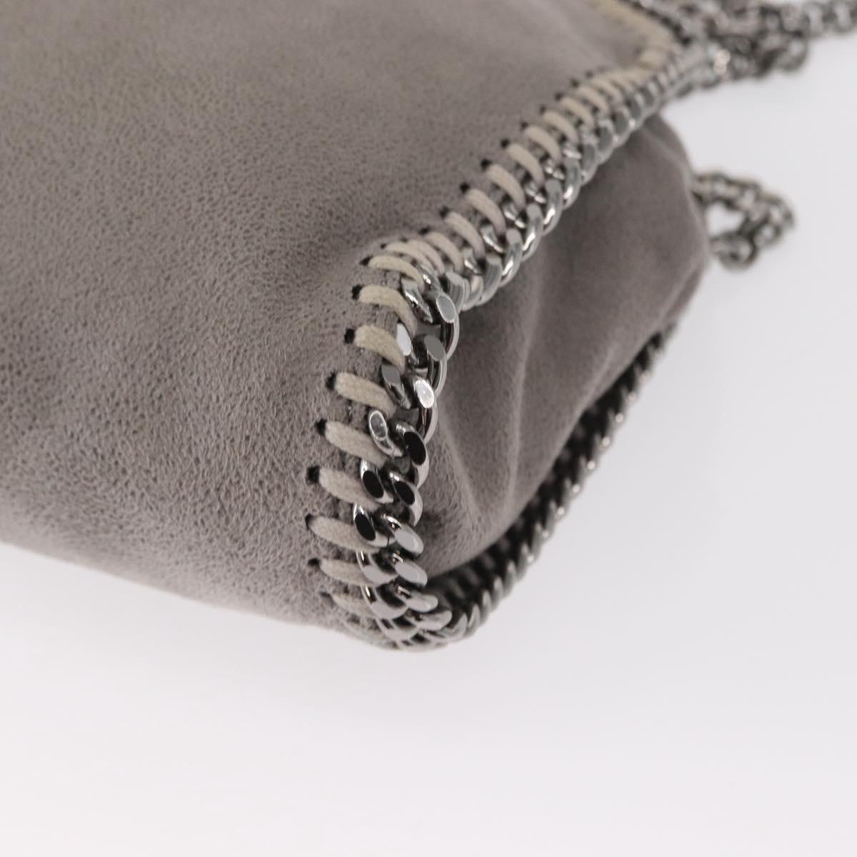 Stella MacCartney Chain Falabella Bag polyester Gray Silver 391698 Auth BA8008