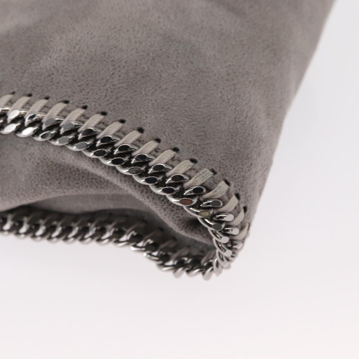 Stella MacCartney Chain Falabella Bag polyester Gray Silver 391698 Auth BA8008