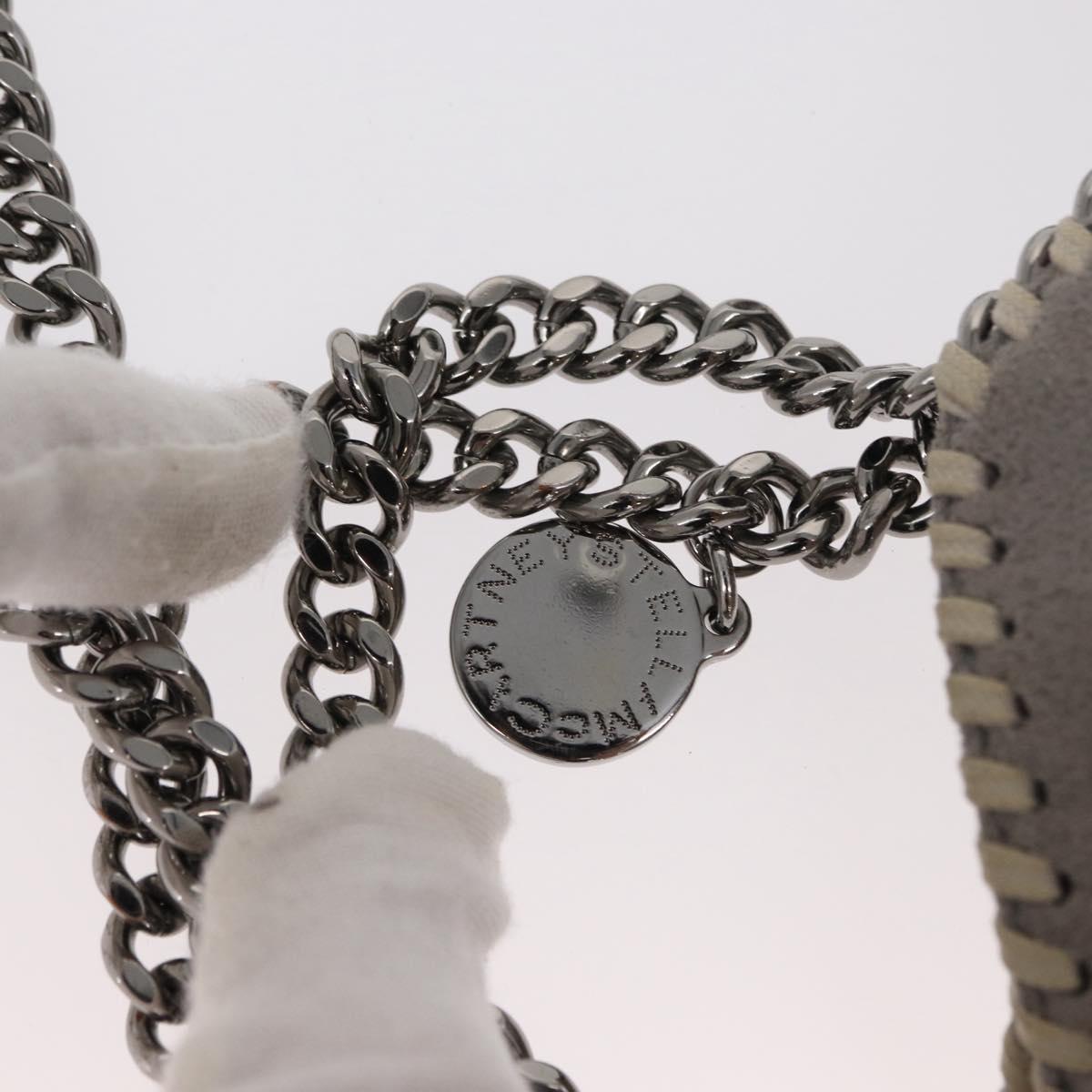 Stella MacCartney Chain Falabella Bag polyester Gray Silver 391698 Auth BA8008