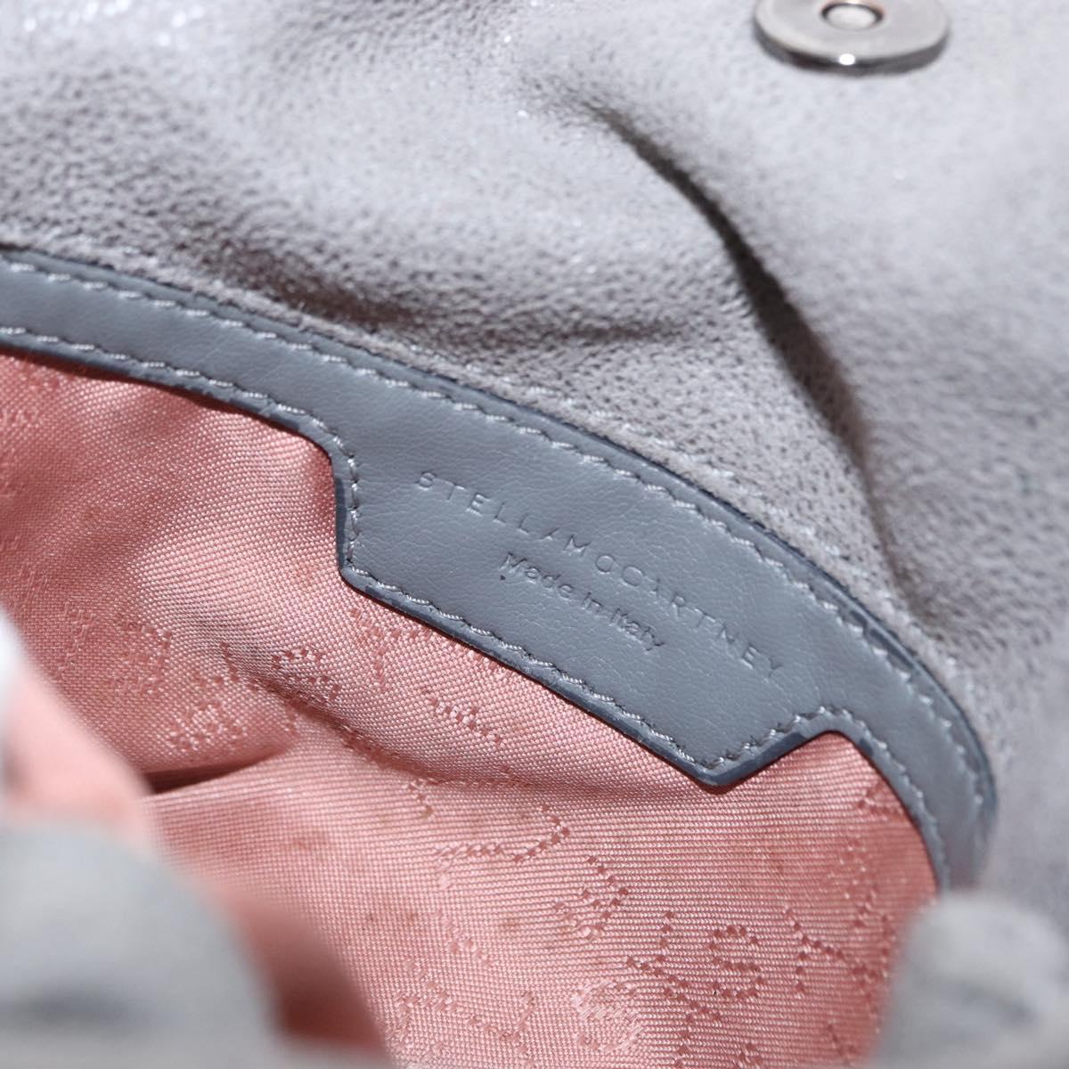 Stella MacCartney Chain Falabella Bag polyester Gray Silver 391698 Auth BA8008