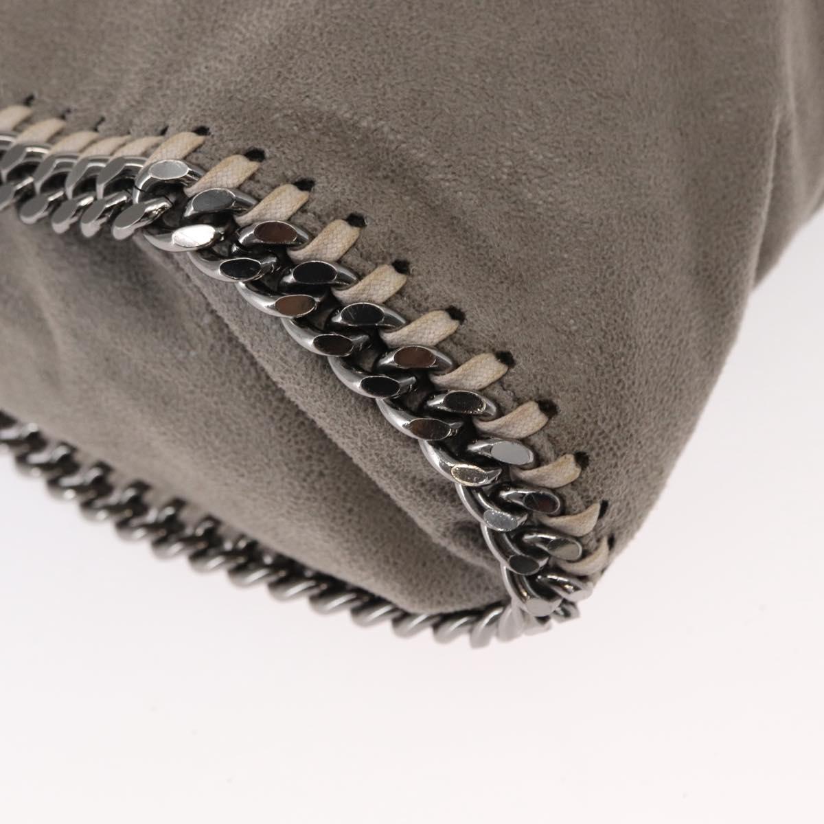 Stella MacCartney Chain Falabella Bag polyester Gray Silver 371223 Auth BA8009