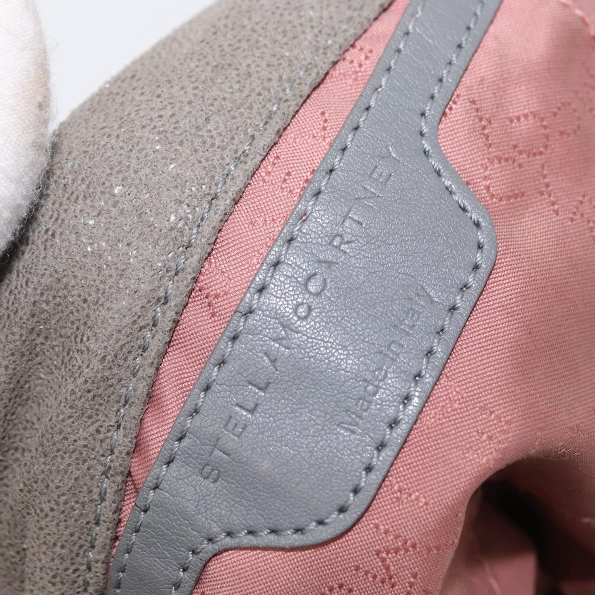 Stella MacCartney Chain Falabella Bag polyester Gray Silver 371223 Auth BA8009