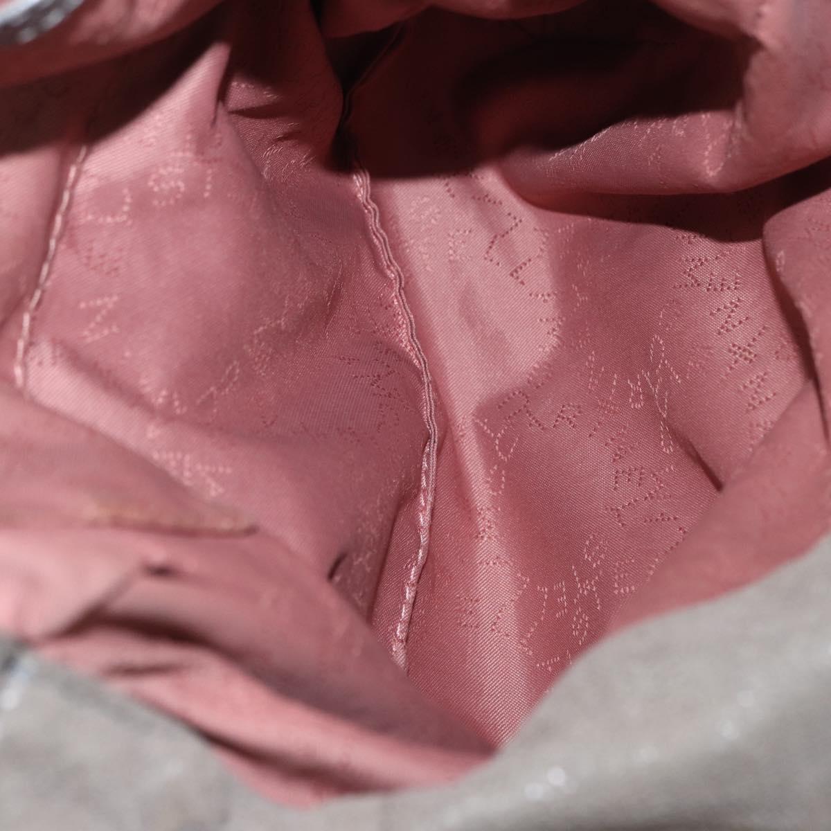 Stella MacCartney Chain Falabella Bag polyester Gray Silver 371223 Auth BA8009