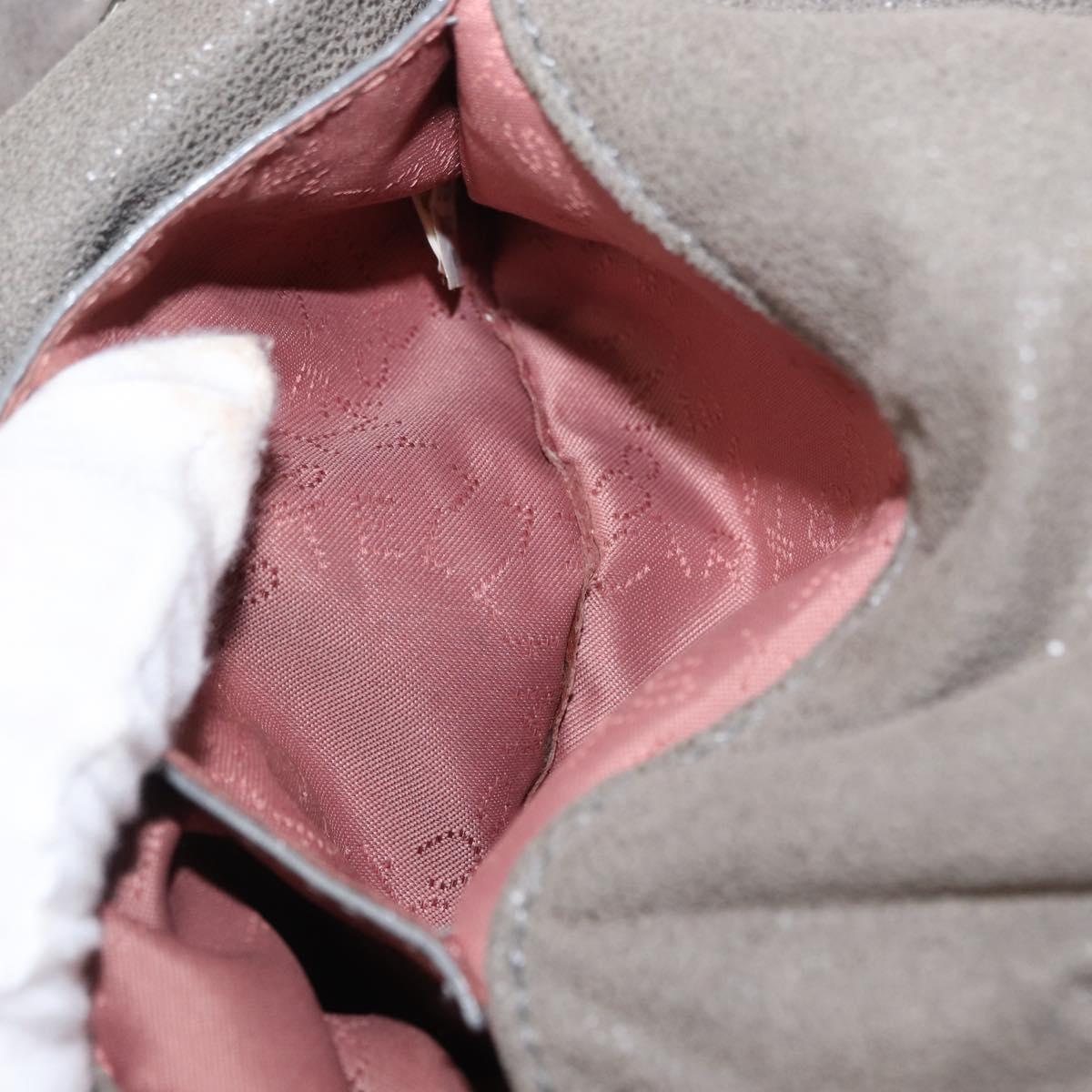 Stella MacCartney Chain Falabella Bag polyester Gray Silver 371223 Auth BA8009