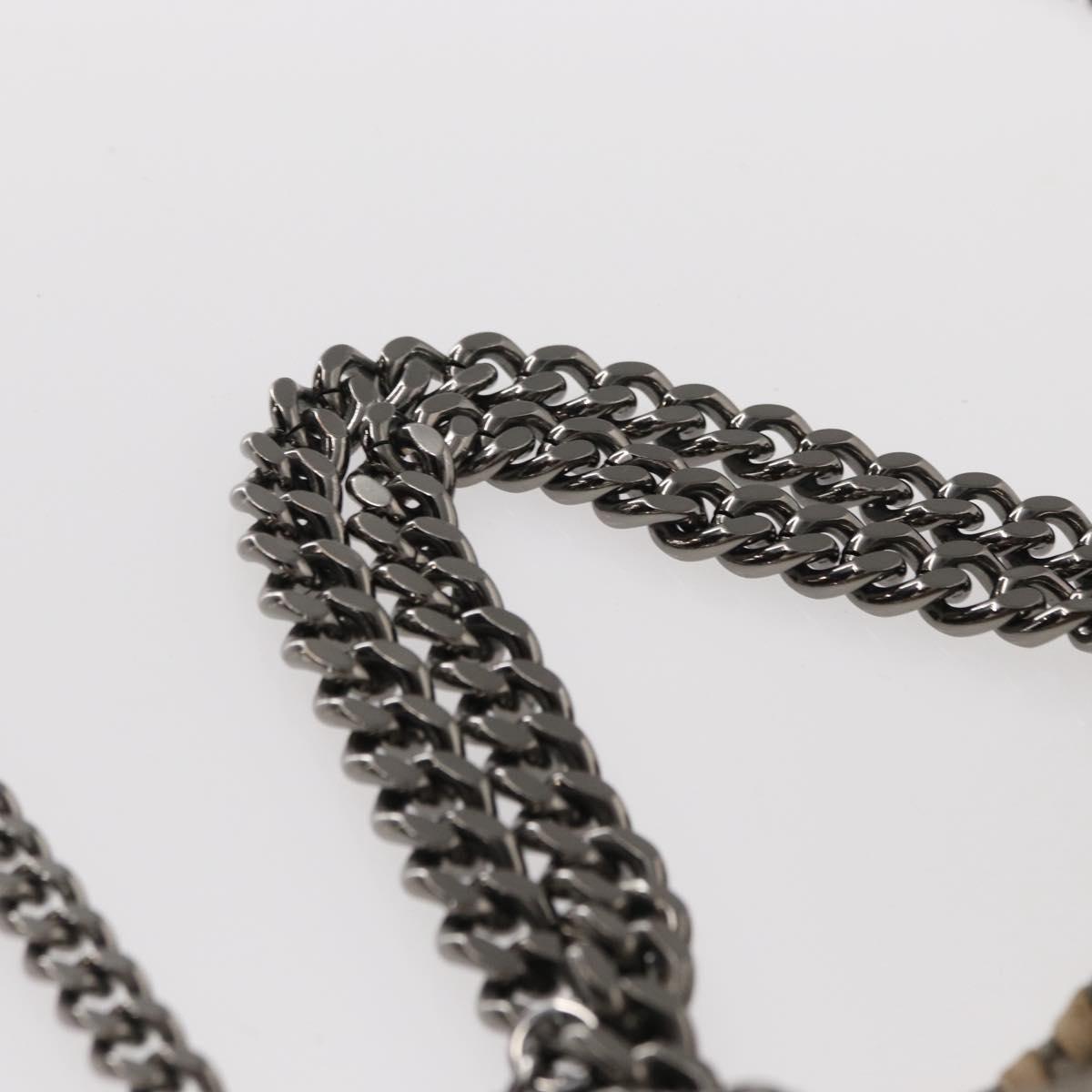 Stella MacCartney Chain Falabella Bag polyester Gray Silver 371223 Auth BA8009