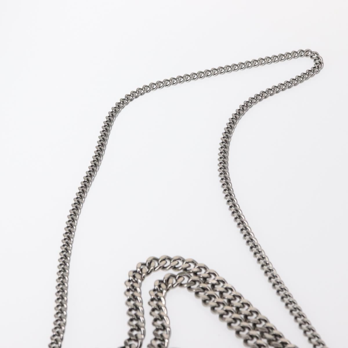 Stella MacCartney Chain Falabella Bag polyester Black Silver 371223 Auth BA8010