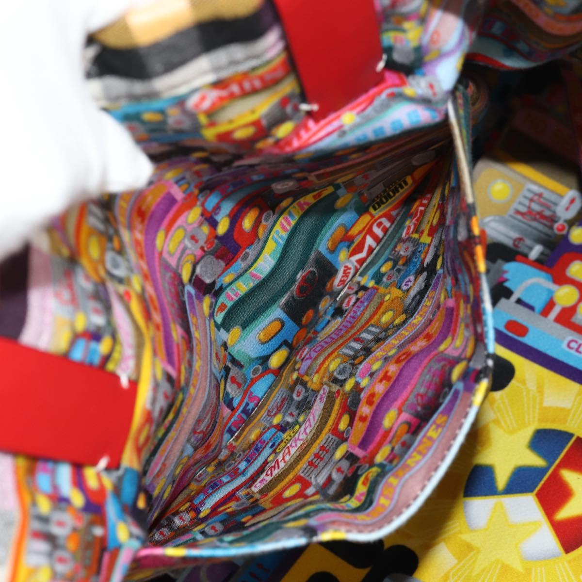 Christian Louboutin Tote Bag Canvas 2way Blue Silver Auth BA8017V