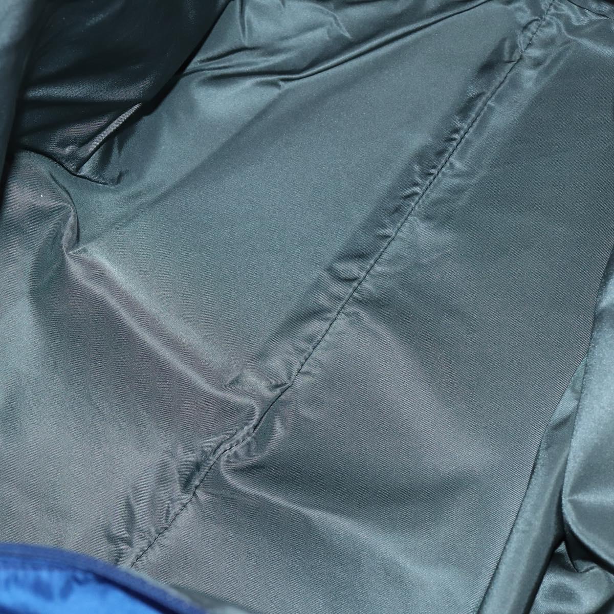 PRADA Sports Boston Bag Nylon 2way Blue Silver Auth BA8019