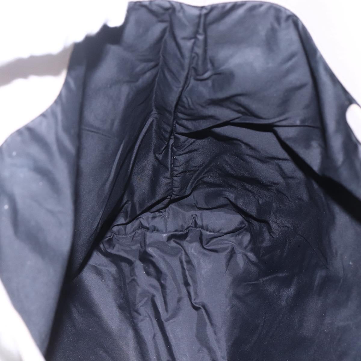 Miu Miu Tote Bag Leather Black Gray Auth BA8020