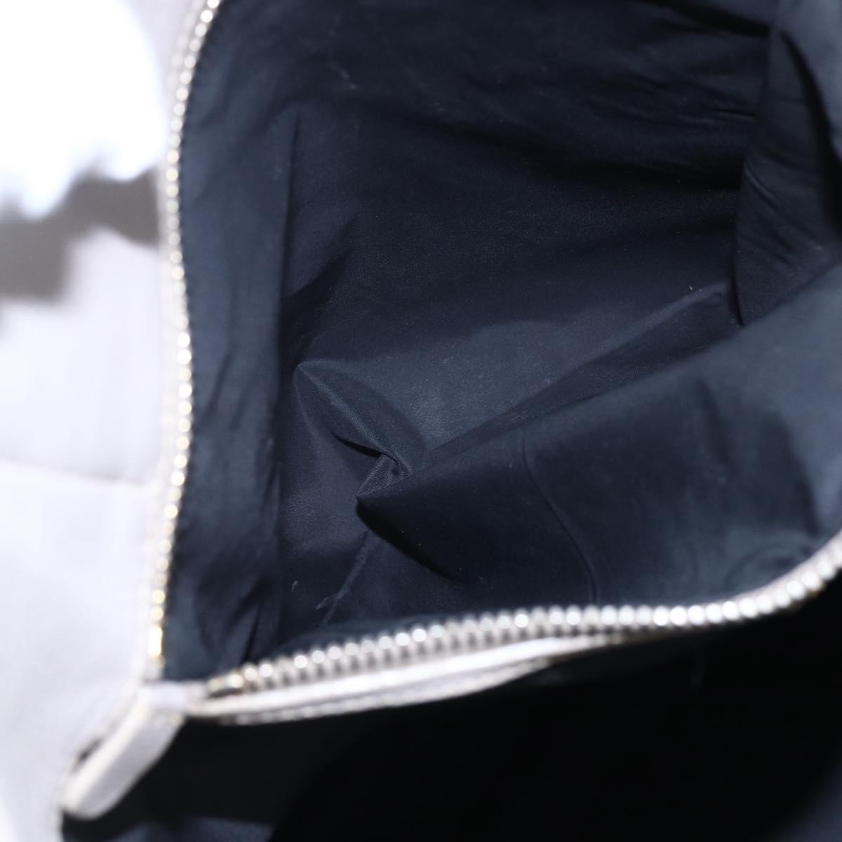 Miu Miu Tote Bag Leather Black Gray Auth BA8020