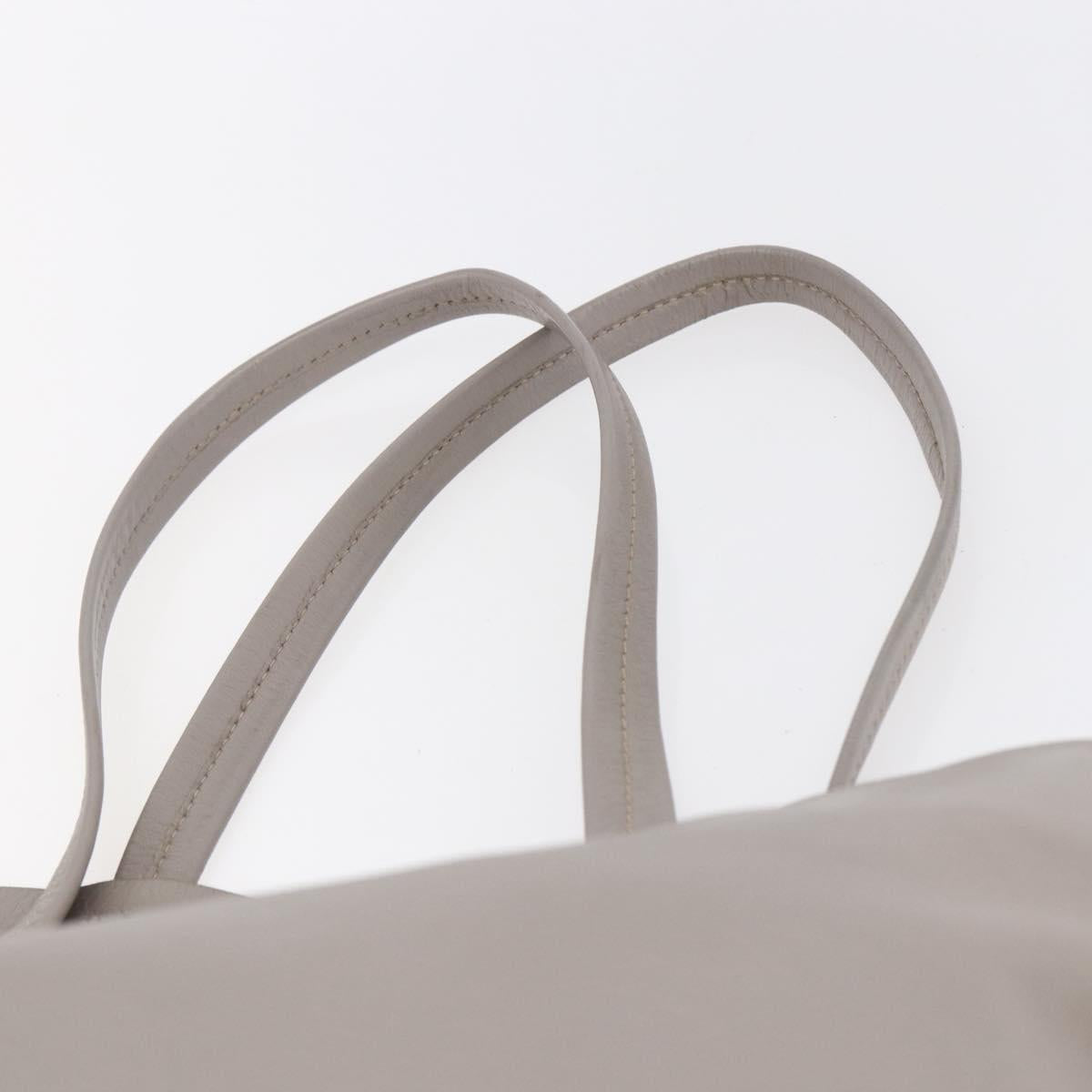 Miu Miu Tote Bag Leather Black Gray Auth BA8020