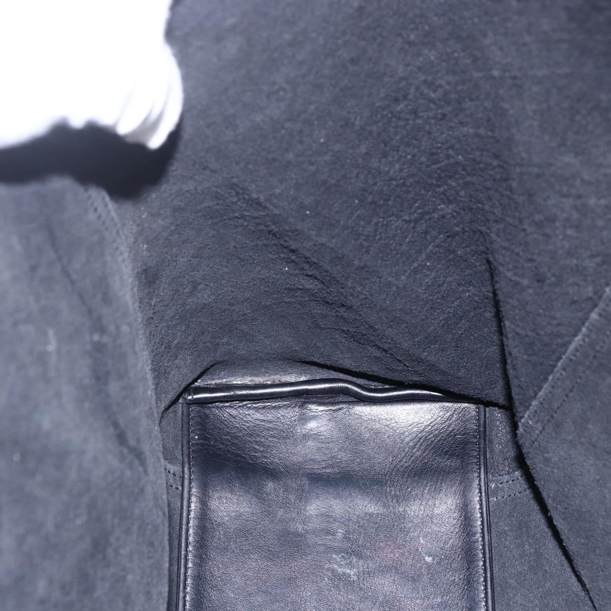 BOTTEGA VENETA INTRECCIATO Tote Bag Leather Black Gold Auth BA8028