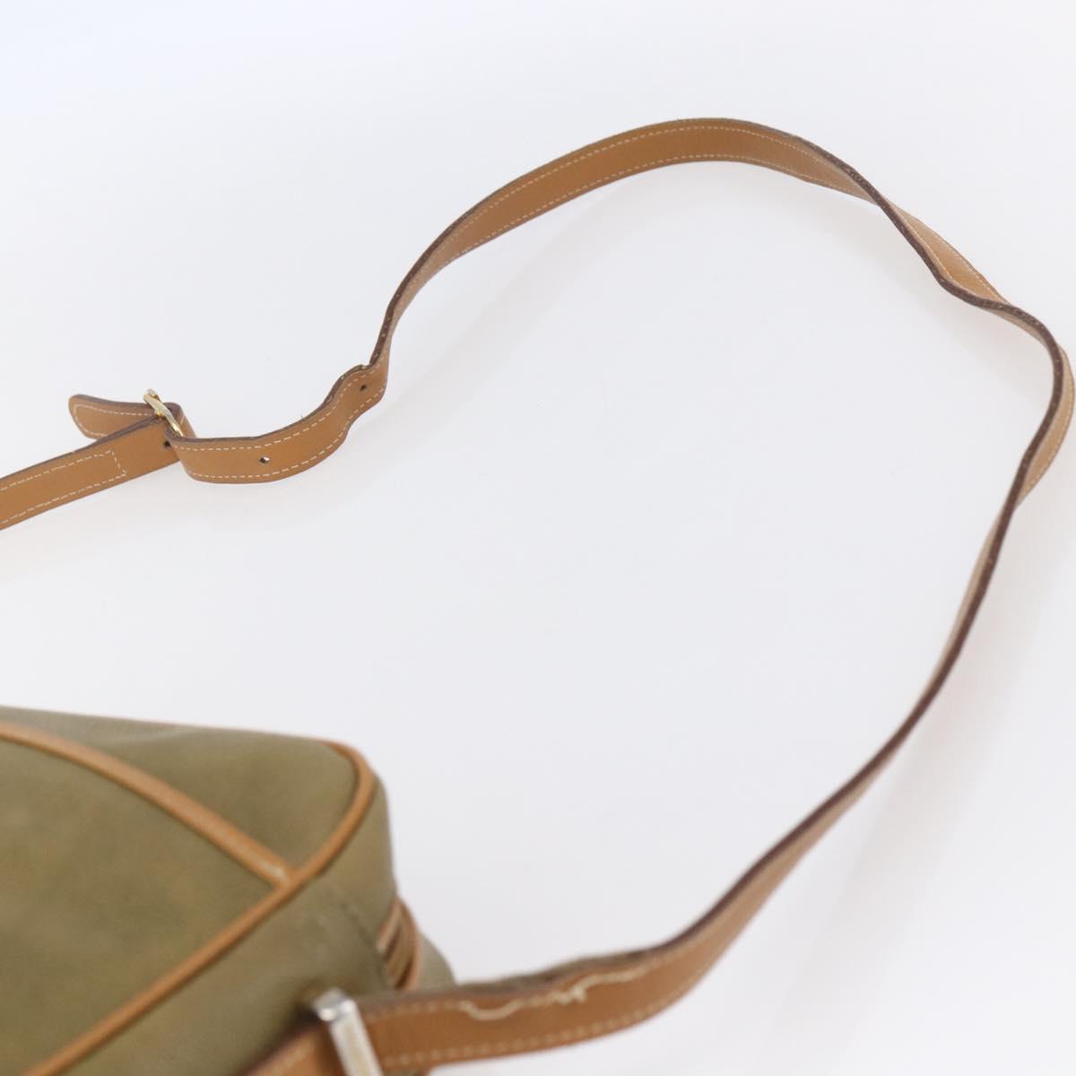 BALENCIAGA Shoulder Bag Leather Beige Silver Auth BA8029