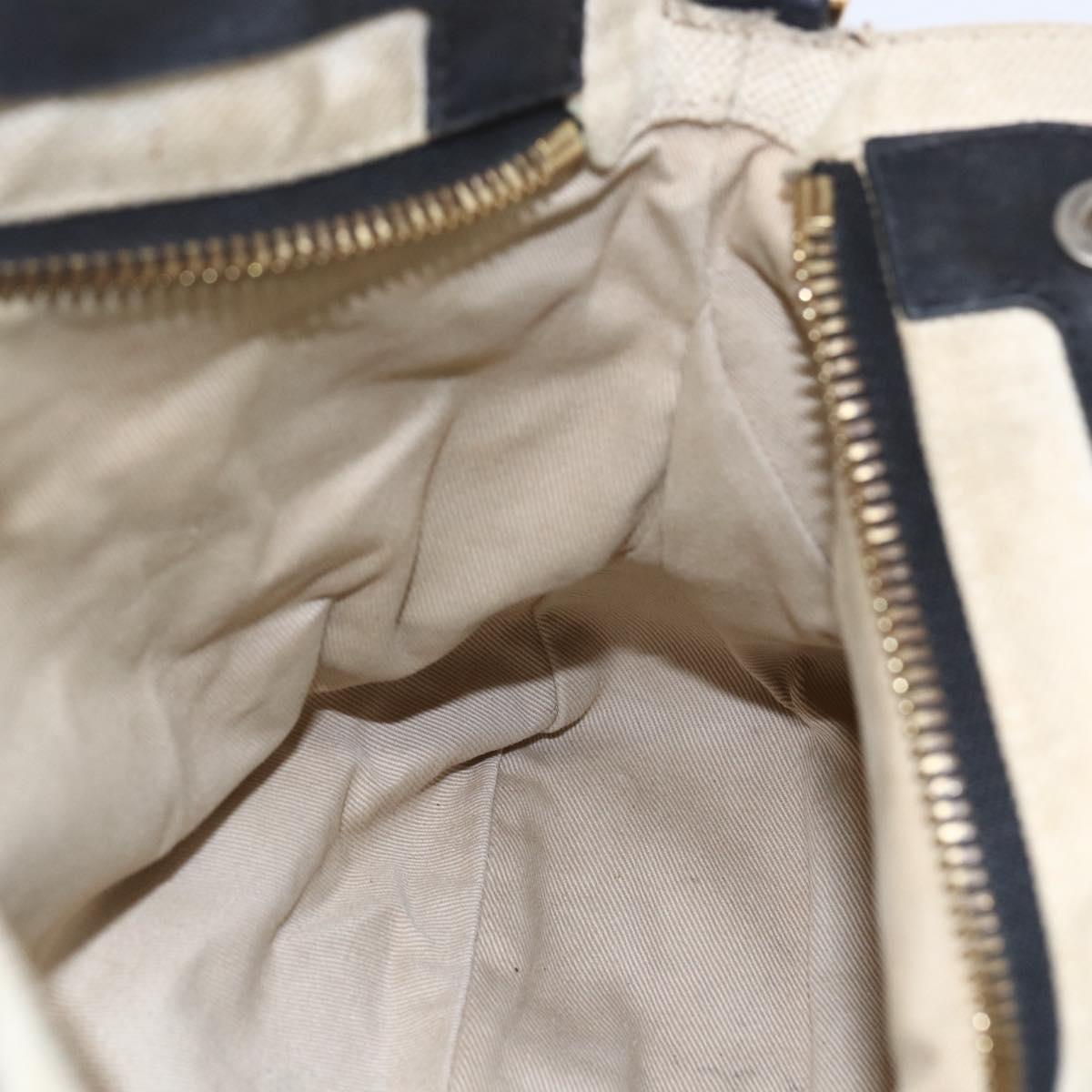 Chloe Etel Hand Bag Leather 2way Black Gold Auth BA8052