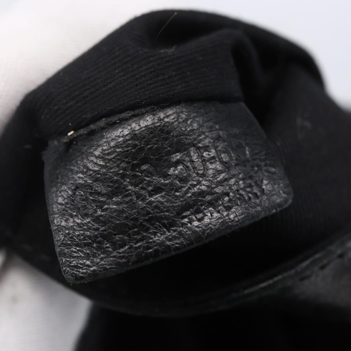 Chloe Etel Hand Bag Leather 2way Black Gold Auth BA8054