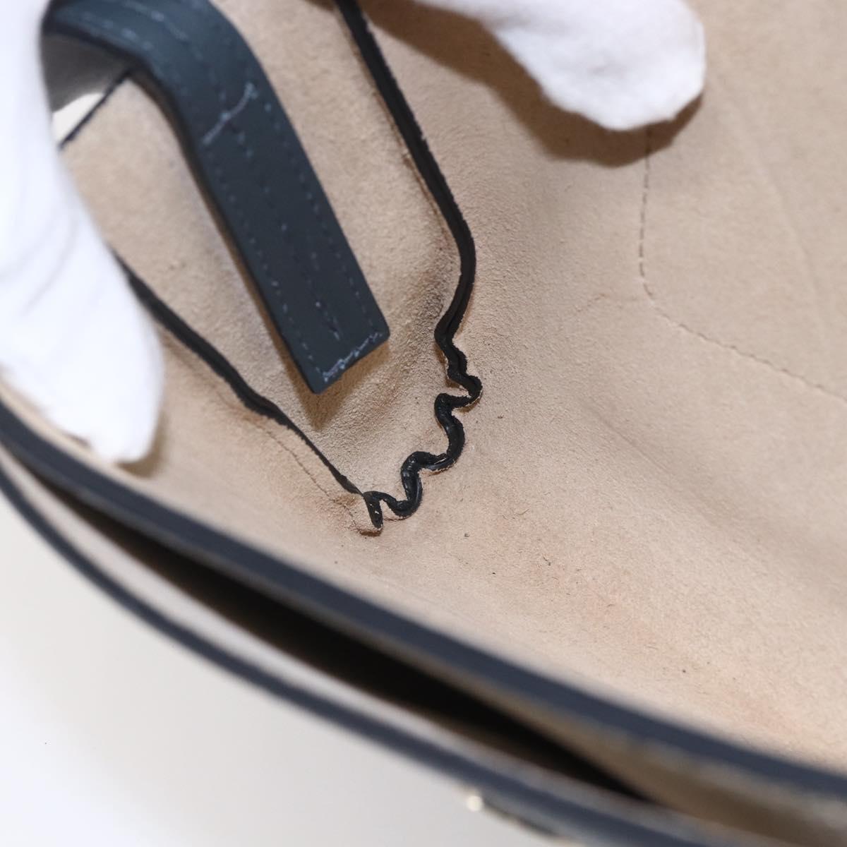 Chloe Fay Shoulder Bag Suede Leather Blue Gold Auth BA8055