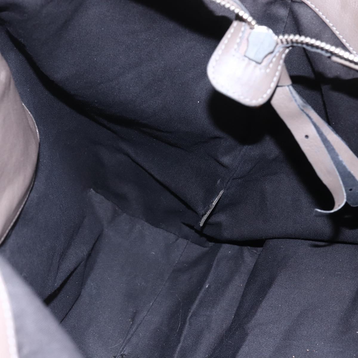 Chloe Eclipse Tote Bag Leather Beige Brown Auth BA8056