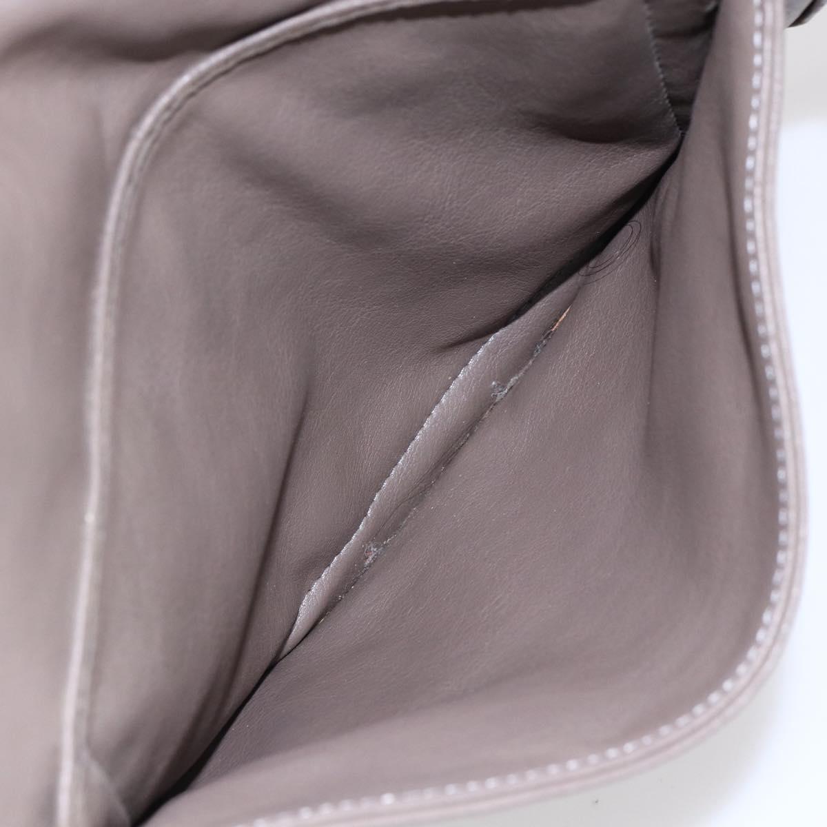 Chloe Eclipse Tote Bag Leather Beige Brown Auth BA8056