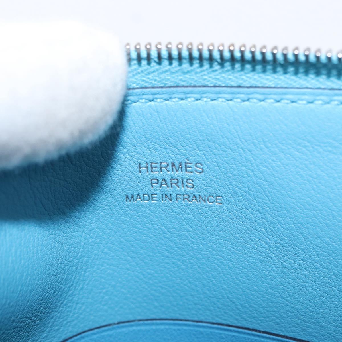 HERMES Carre Pocket Pouch Leather Multicolor Auth BA8061M