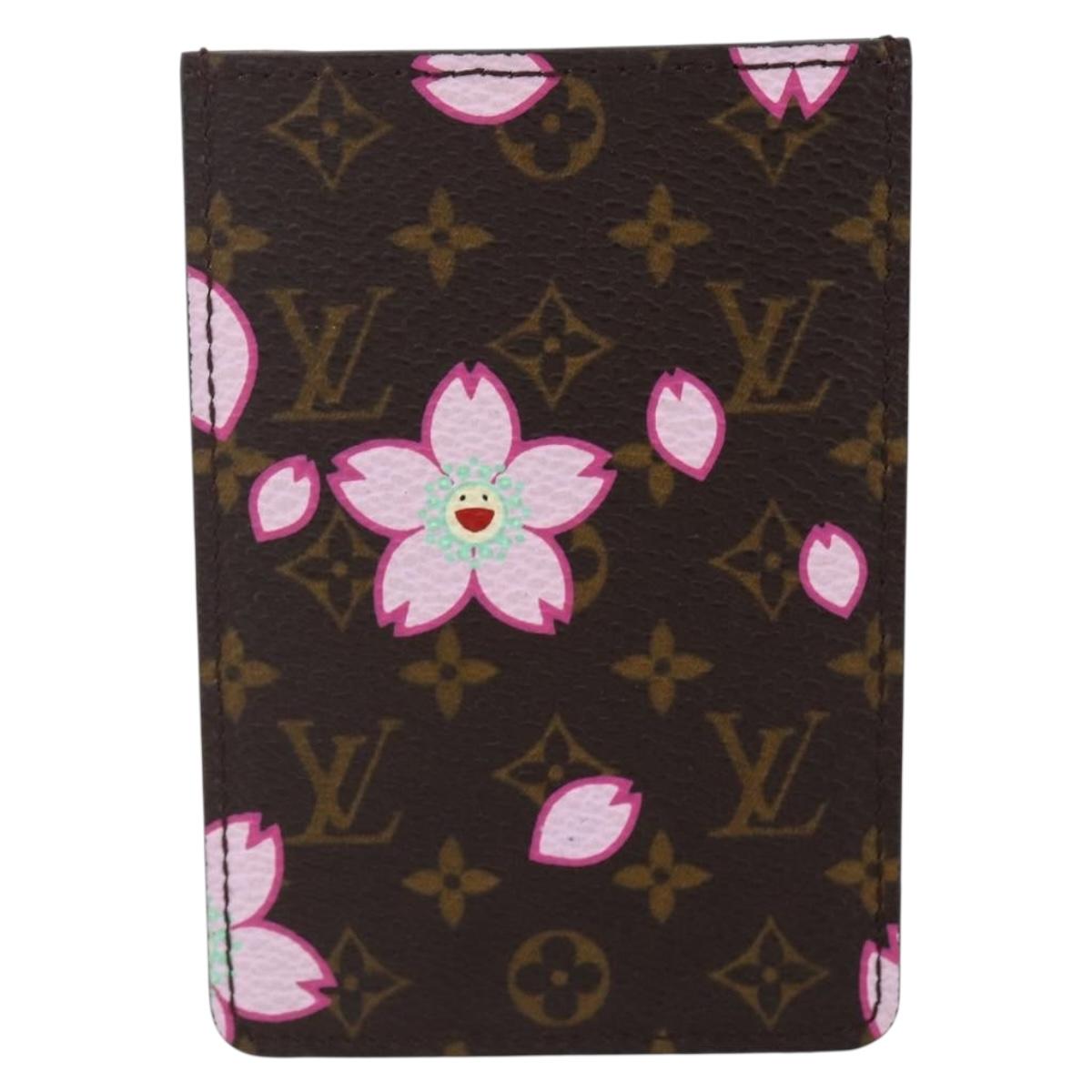LOUIS VUITTON Monogram Cherry Blossom Etui Miroir M92018 LV Auth BA8069