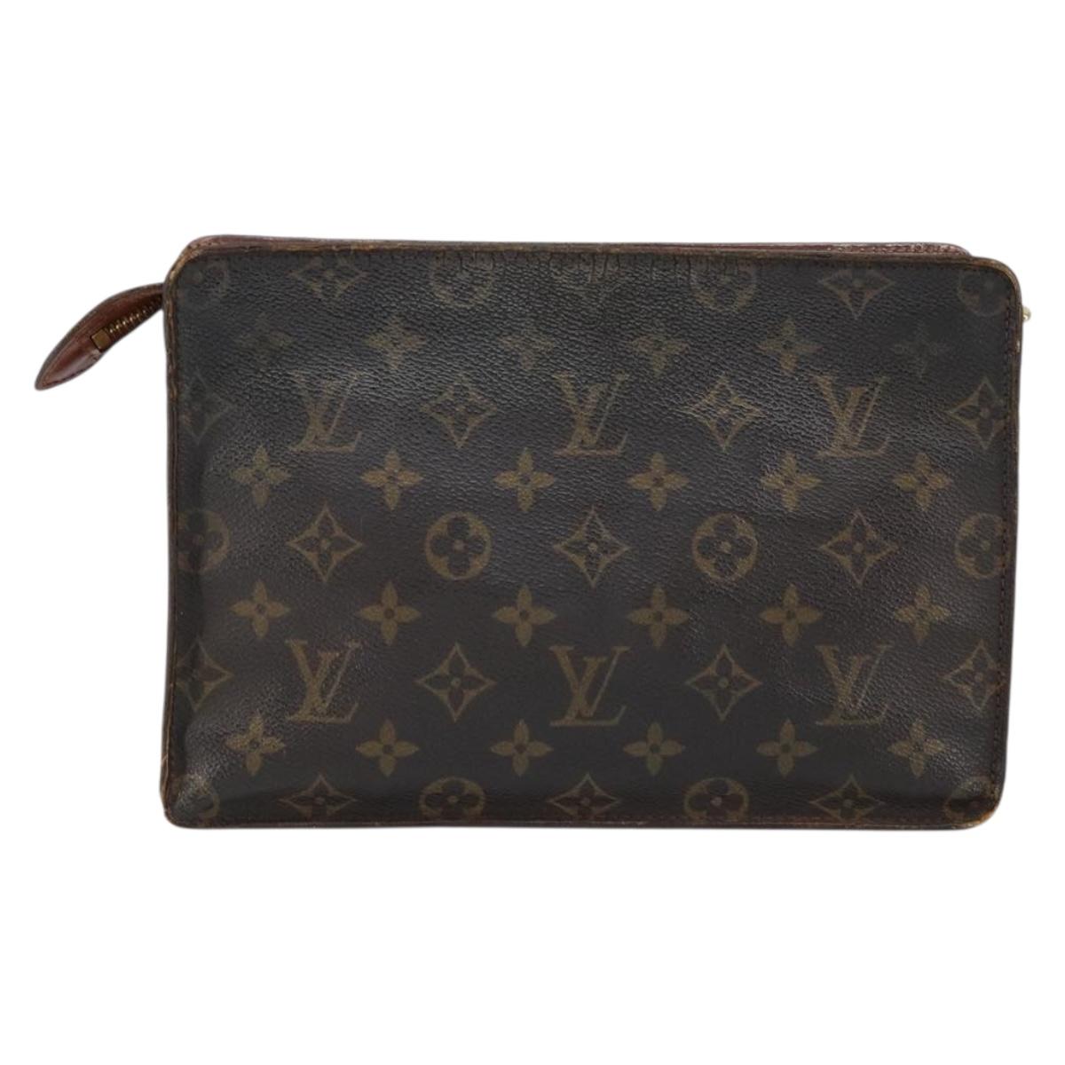 LOUIS VUITTON Monogram Pochette Homme Clutch Bag M51795 LV Auth BA8088