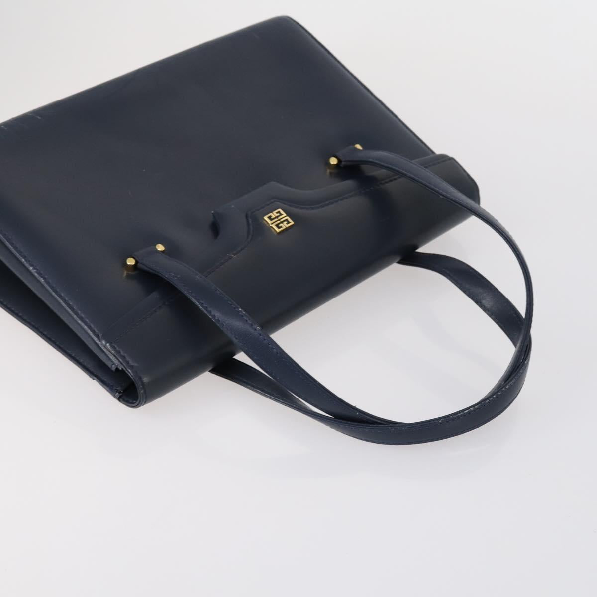 CELINE Givenchy Hand Bag Leather 2 Set Navy Green Auth BA8093