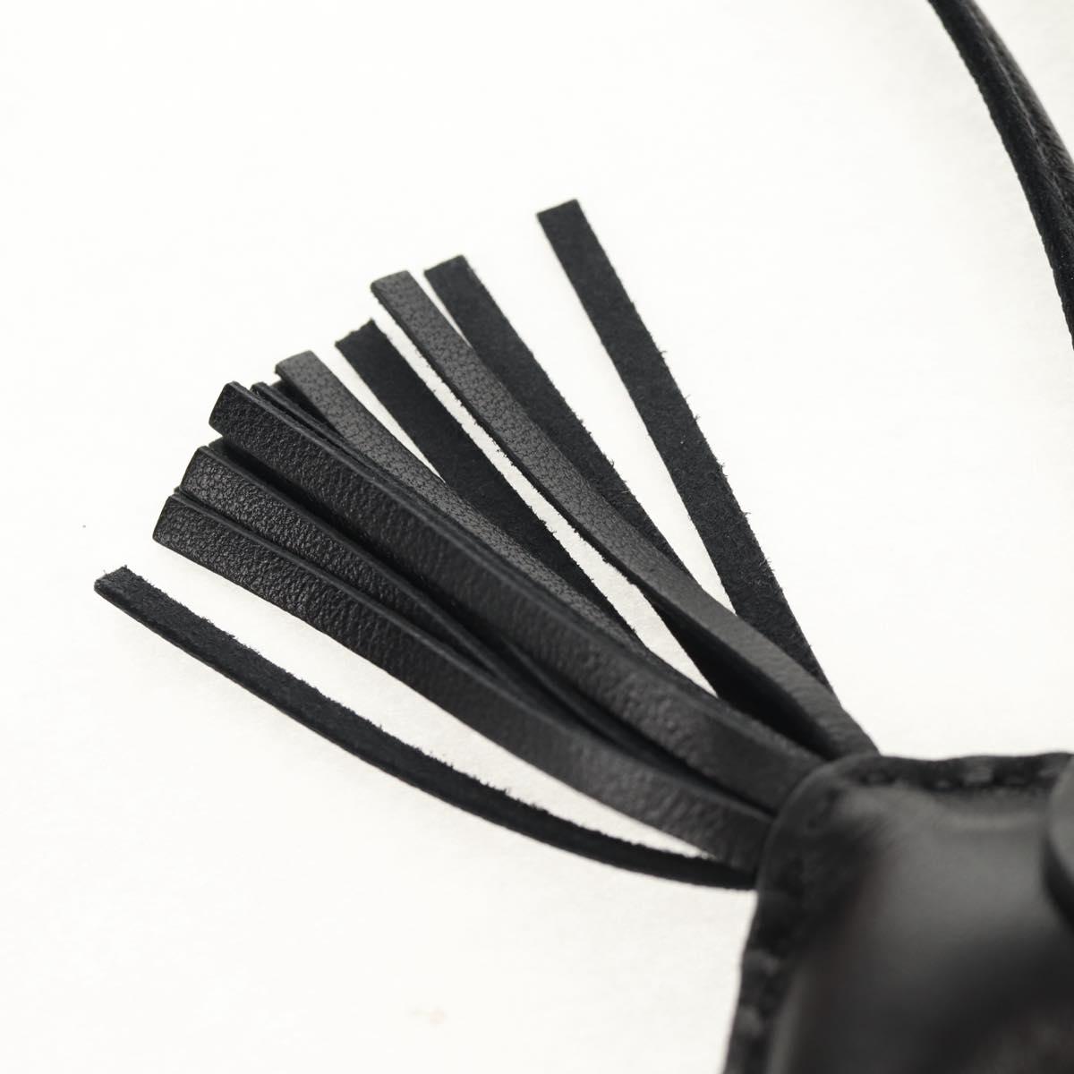 HERMES Rodeo PM Charm Leather Black Auth BA8096M