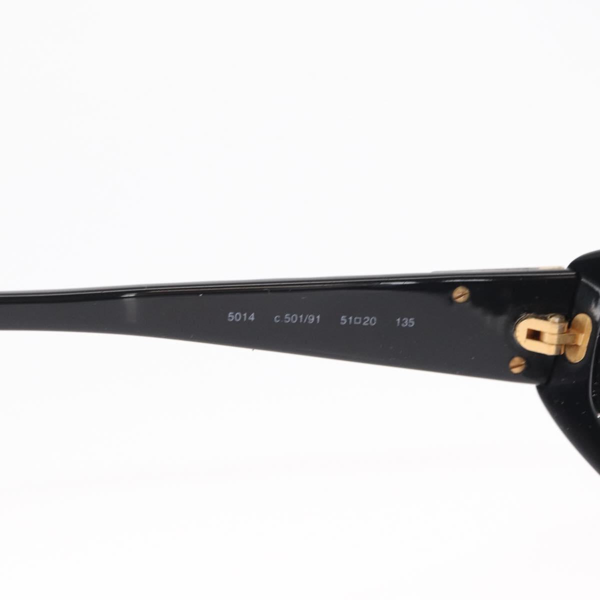 CHANEL Sunglasses plastic Black CC Auth BA8099