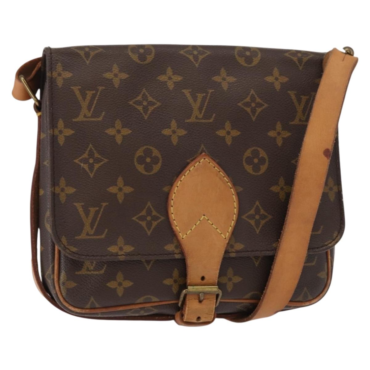 LOUIS VUITTON Monogram Cartouchiere MM Shoulder Bag M51253 LV Auth BA8112