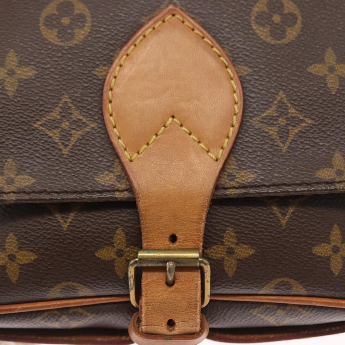 LOUIS VUITTON Monogram Cartouchiere MM Shoulder Bag M51253 LV Auth BA8112