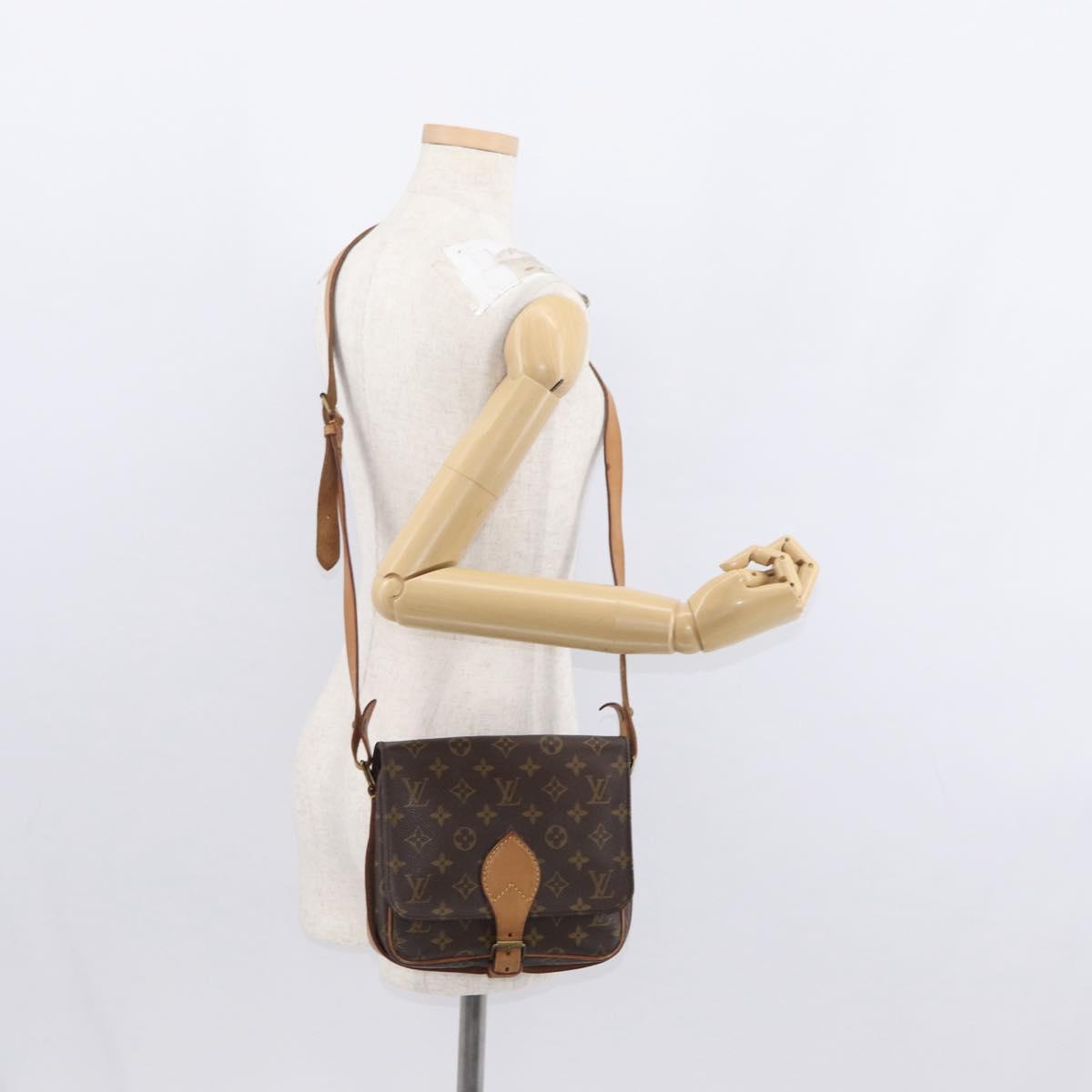LOUIS VUITTON Monogram Cartouchiere MM Shoulder Bag M51253 LV Auth BA8112
