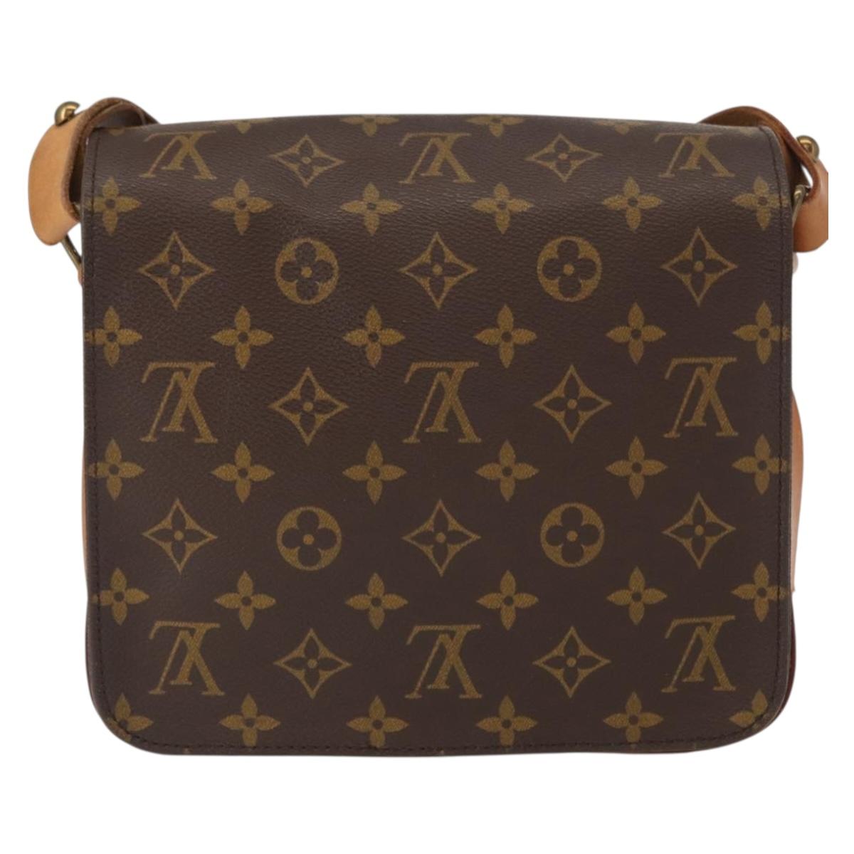 LOUIS VUITTON Monogram Cartouchiere MM Shoulder Bag M51253 LV Auth BA8112