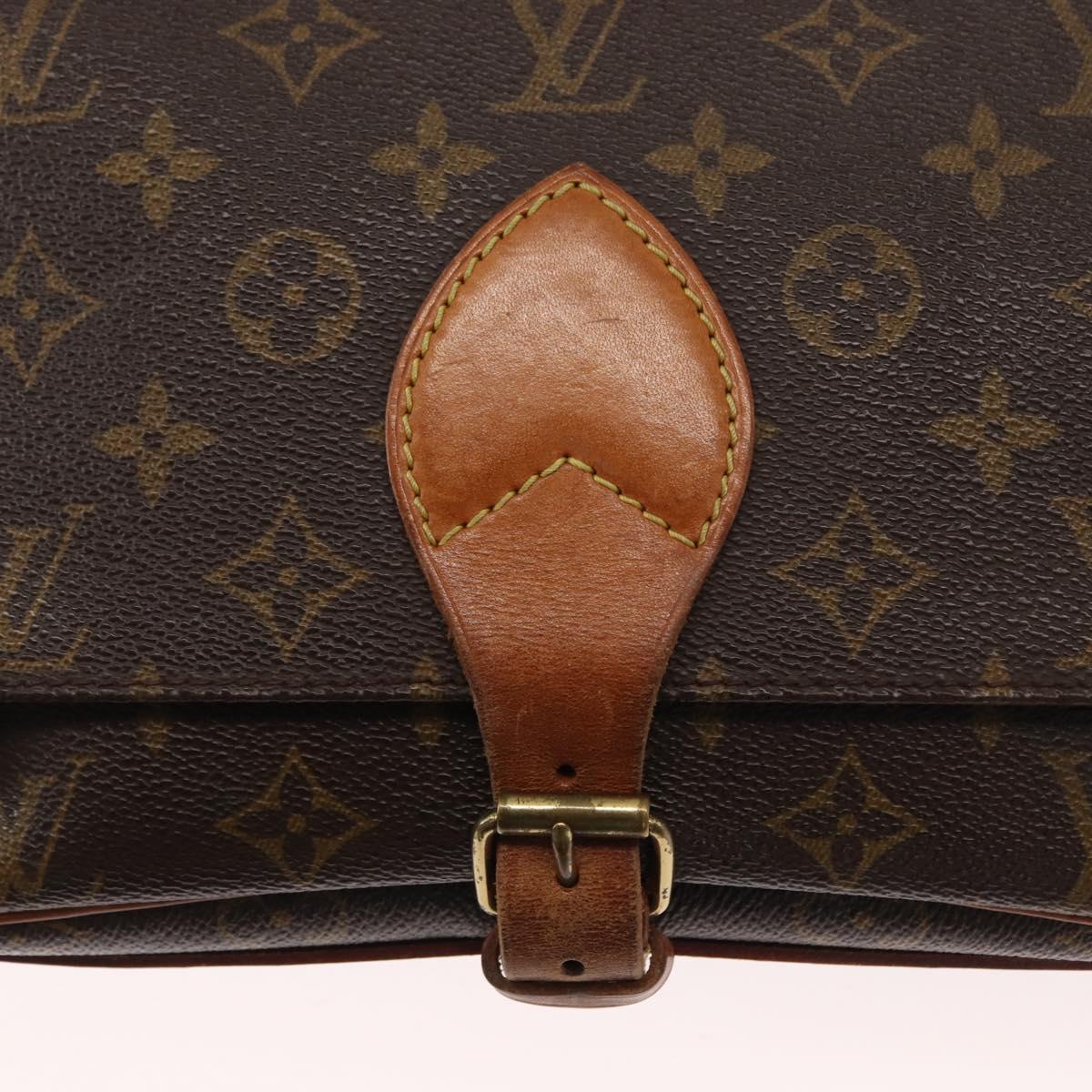 LOUIS VUITTON Monogram Cartouchiere GM Shoulder Bag M51252 LV Auth BA8113