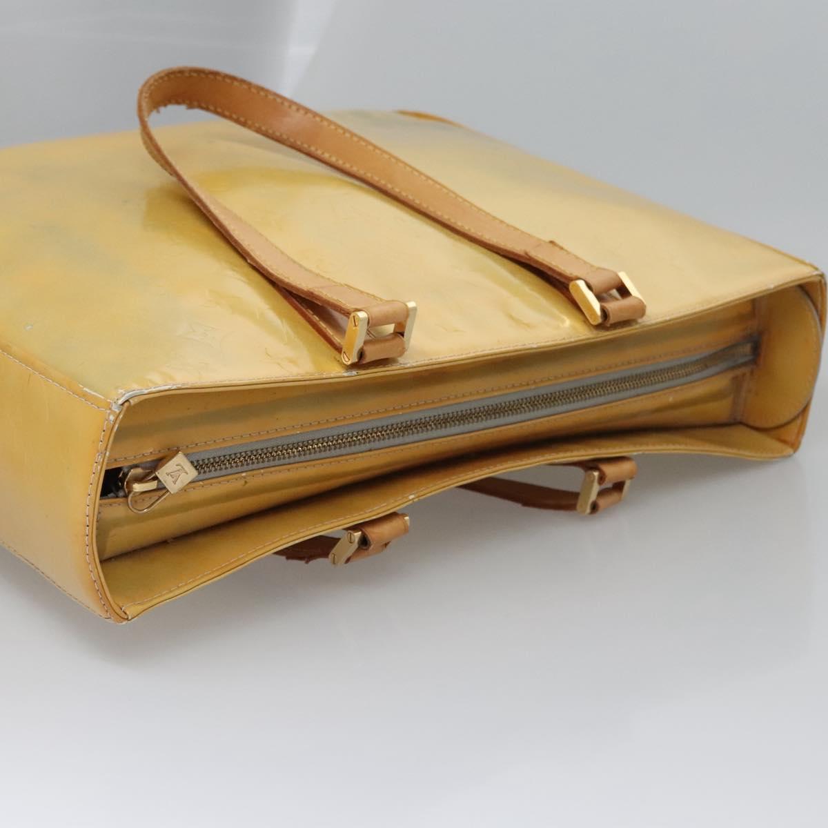 LOUIS VUITTON Monogram Vernis Columbus Tote Bag Gris M91028 LV Auth BA812