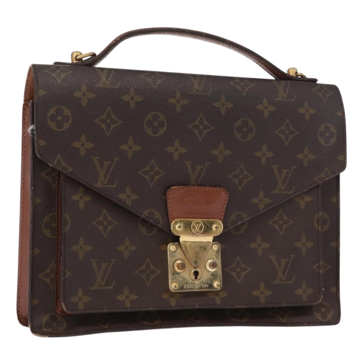 LOUIS VUITTON Monogram Monceau 28 Hand Bag M51185 LV Auth BA8123
