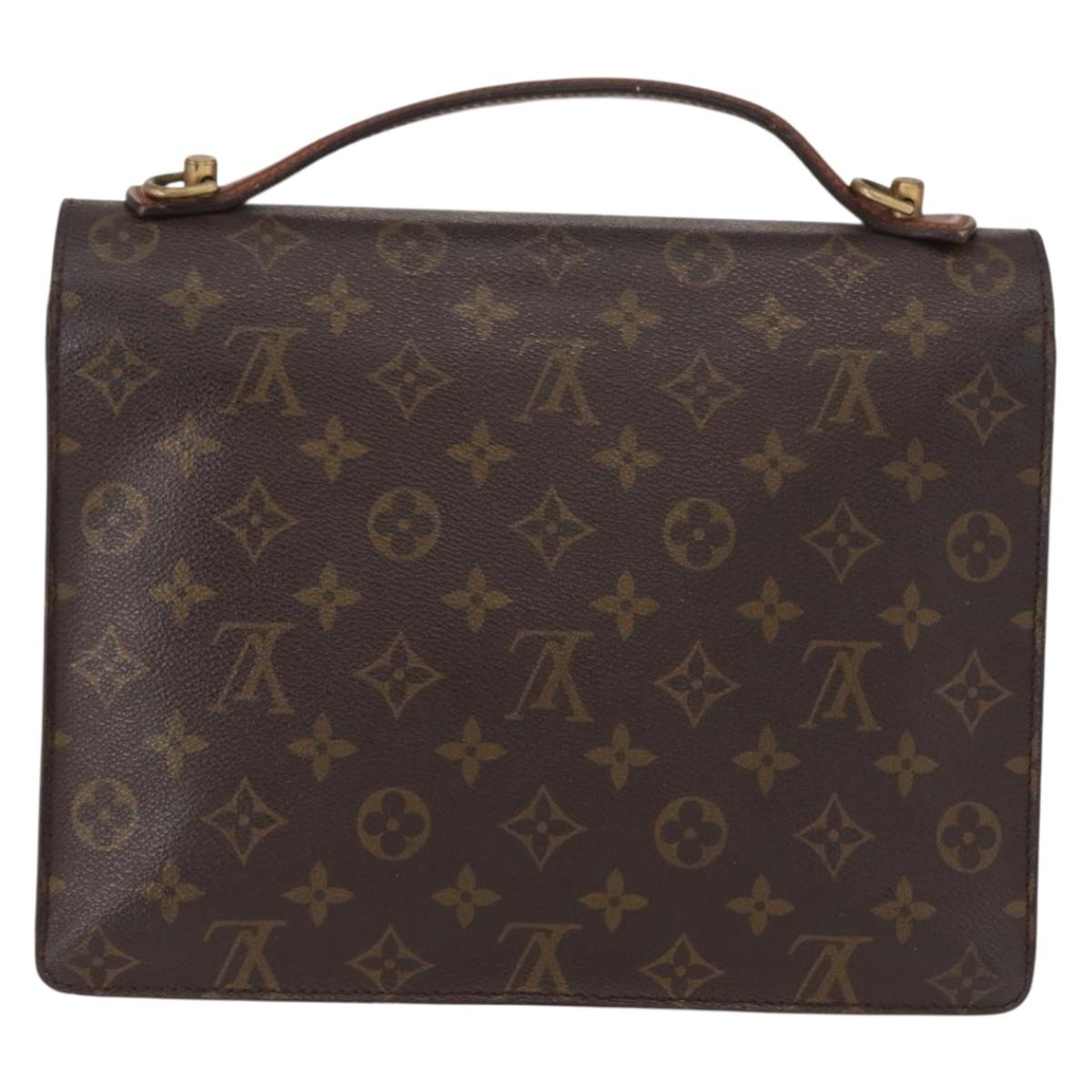 LOUIS VUITTON Monogram Monceau 28 Hand Bag M51185 LV Auth BA8123