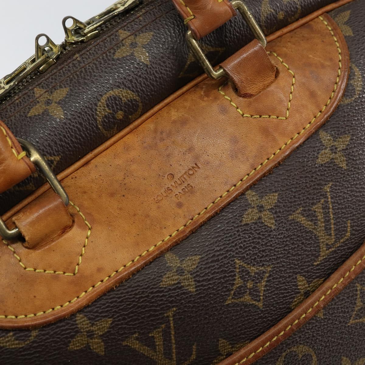 LOUIS VUITTON Monogram Deauville Hand Bag M47270 LV Auth BA8128