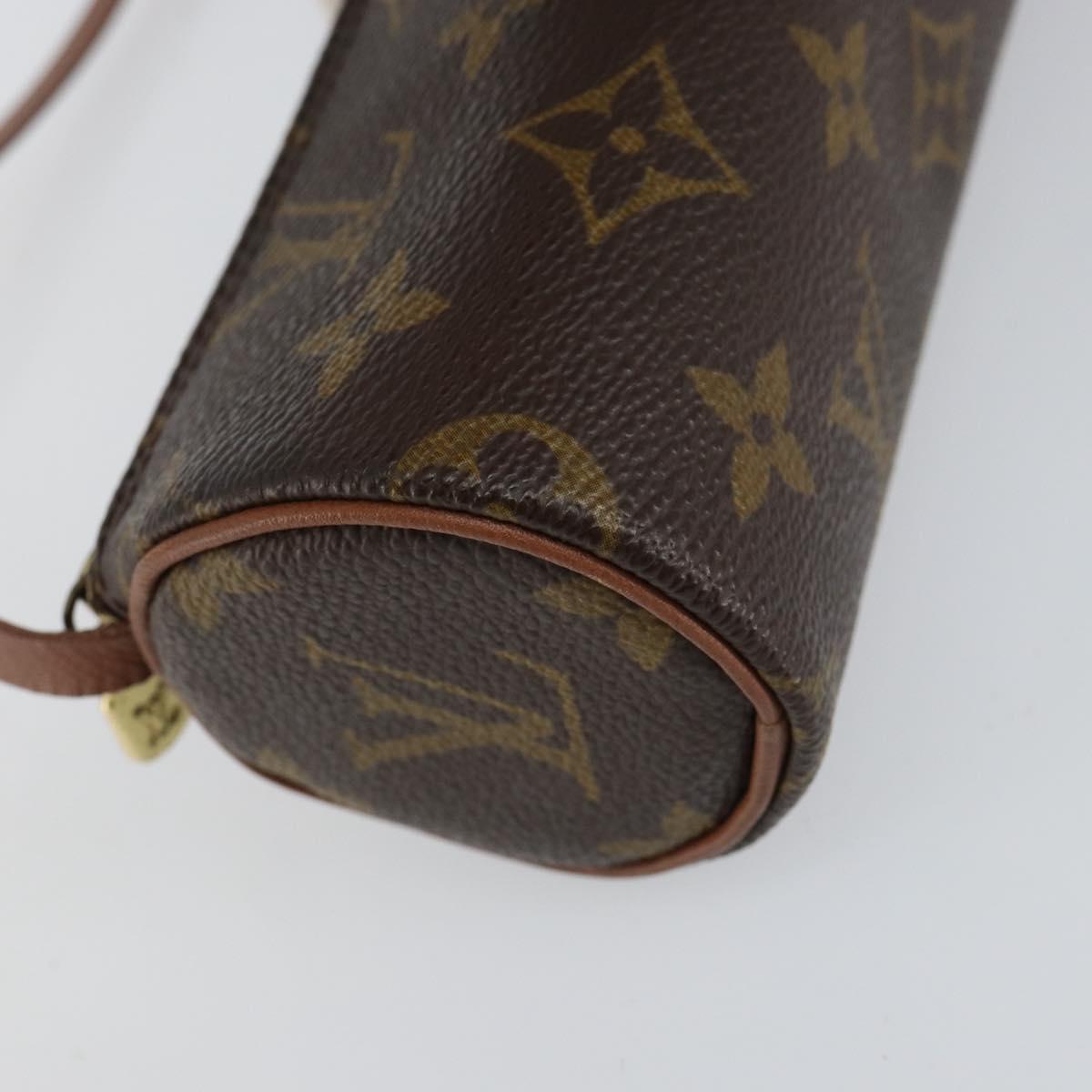 LOUIS VUITTON Monogram Papillon Pouch LV Auth BA8132