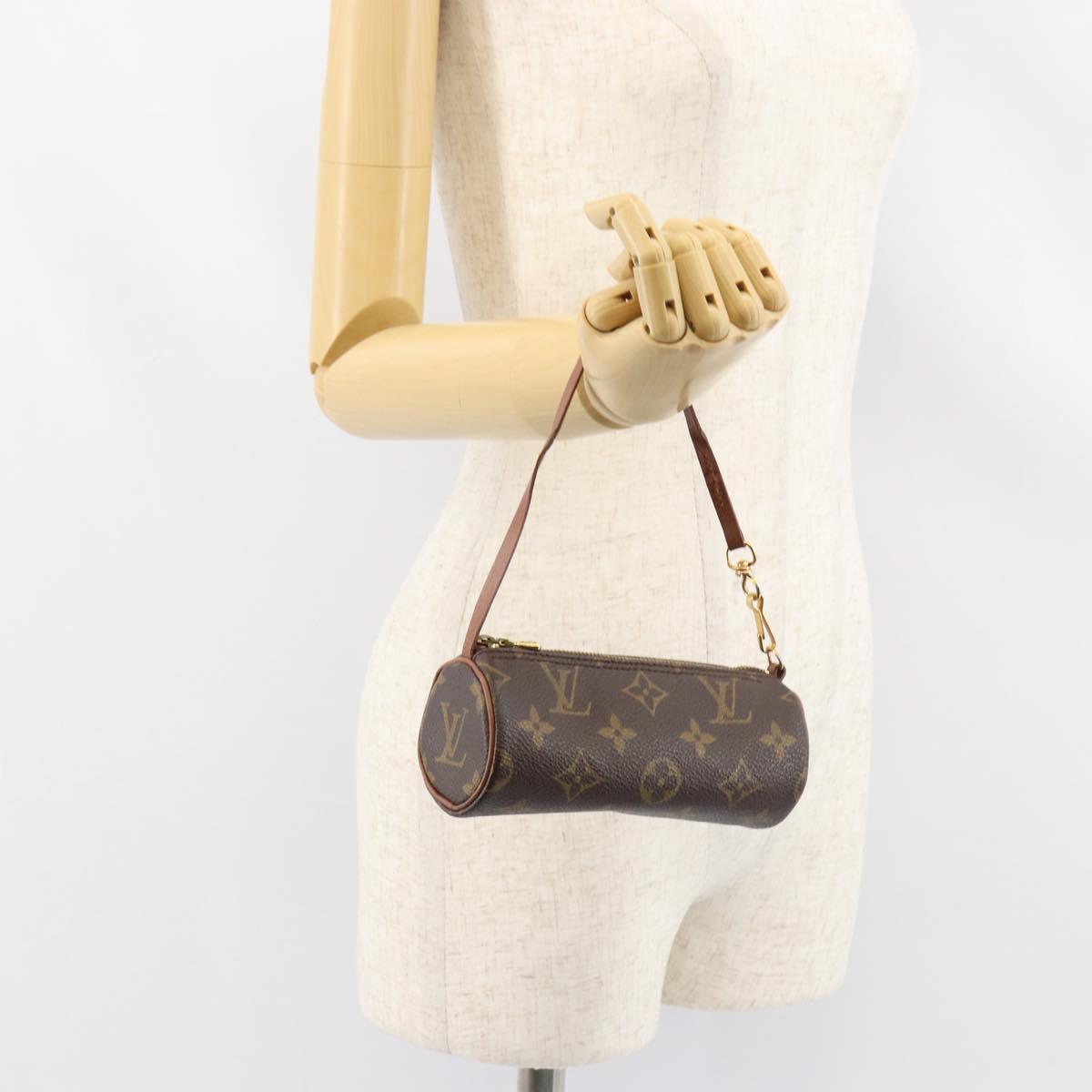 LOUIS VUITTON Monogram Papillon Pouch LV Auth BA8132