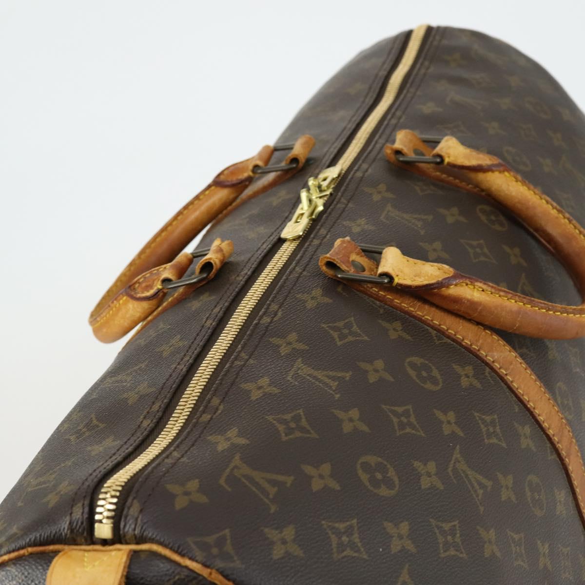 LOUIS VUITTON Monogram Keepall 55 Boston Bag M41424 LV Auth BA8135