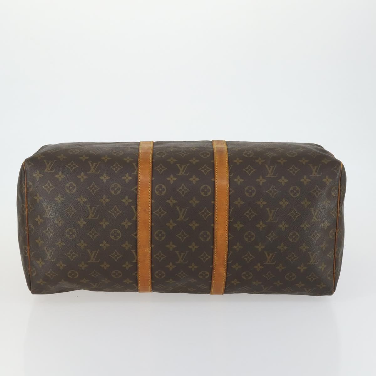 LOUIS VUITTON Monogram Keepall 55 Boston Bag M41424 LV Auth BA8135