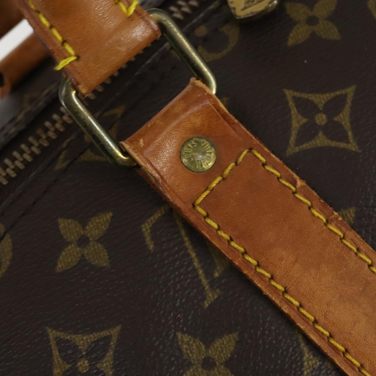 LOUIS VUITTON Monogram Keepall 55 Boston Bag M41424 LV Auth BA8136