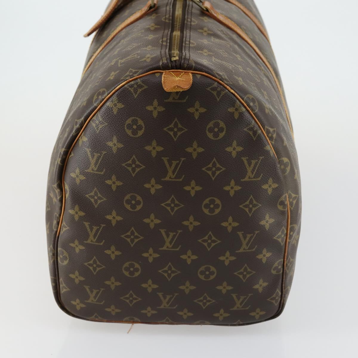 LOUIS VUITTON Monogram Keepall 55 Boston Bag M41424 LV Auth BA8136