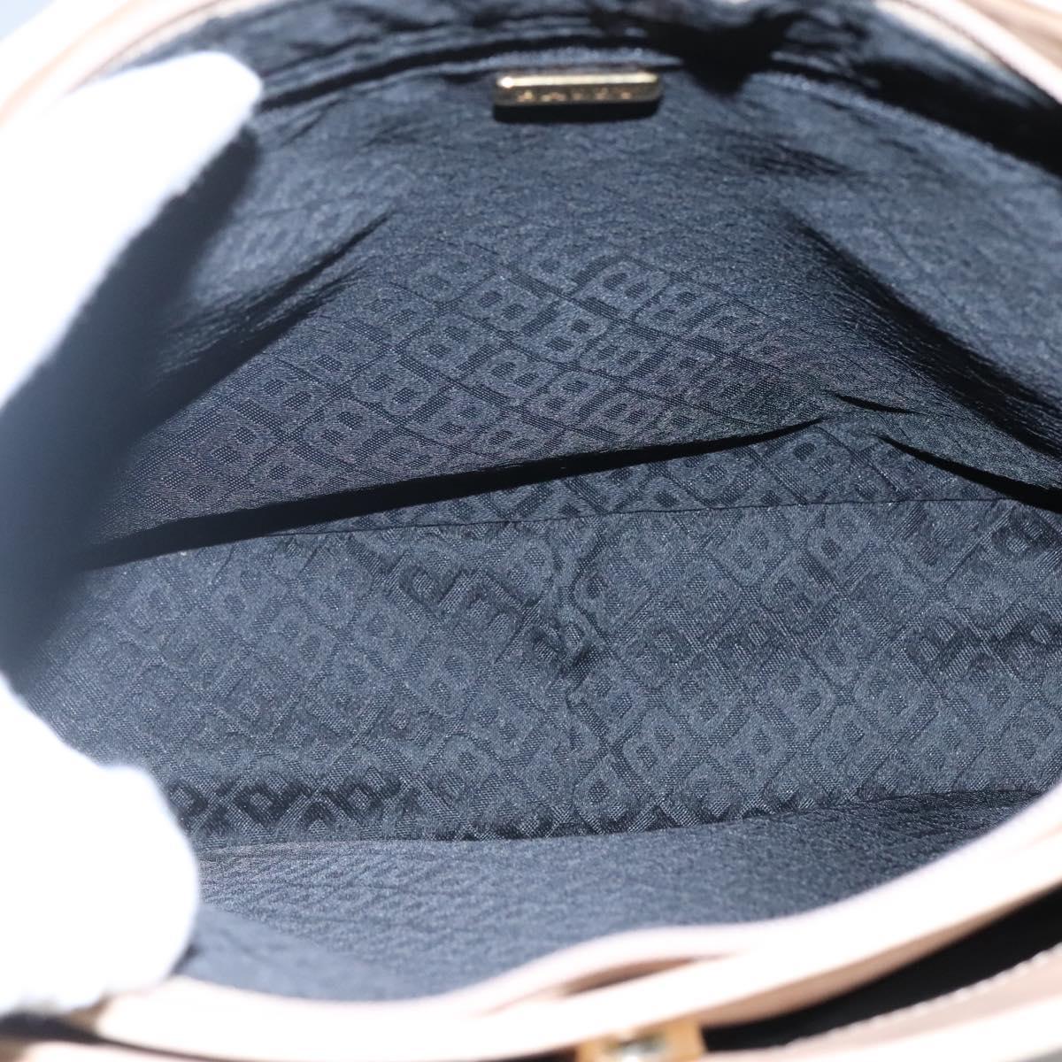 BALLY Quilted Shoulder Bag Leather Beige Gold Auth BA814