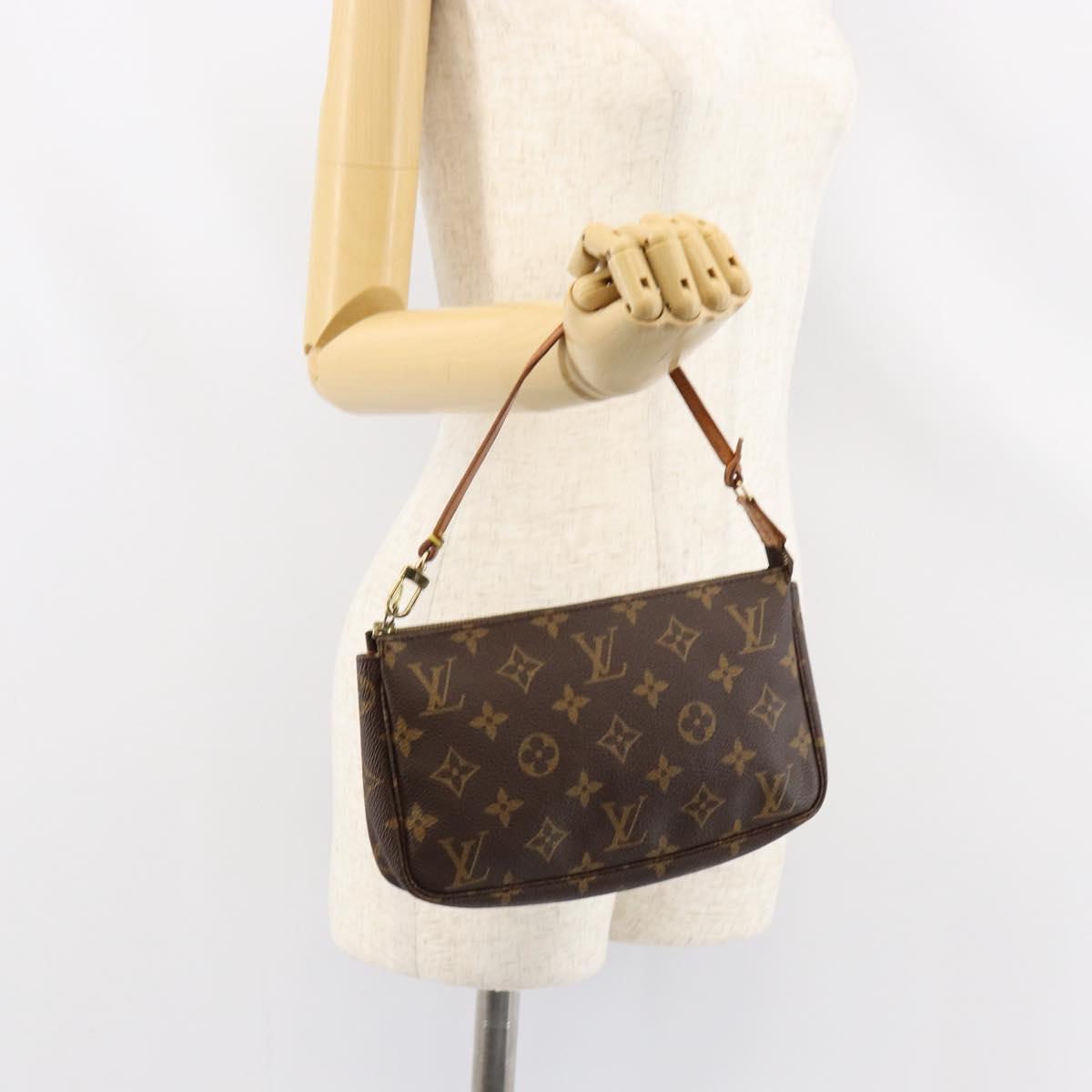 LOUIS VUITTON Monogram Pochette Accessoires Pouch M51980 LV Auth BA8144