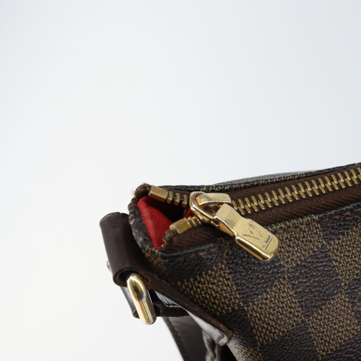 LOUIS VUITTON Damier Ebene Bloomsbury GM Shoulder Bag N42250 LV Auth BA8148