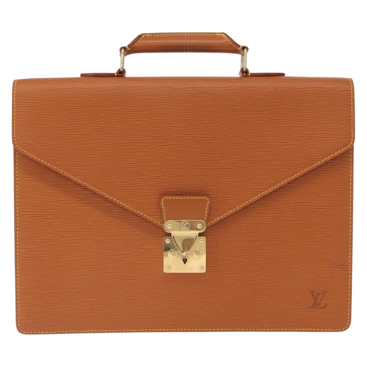 LOUIS VUITTON Epi Serviette Conseiller Briefcase Zipangu Gold M54428 Auth BA8150