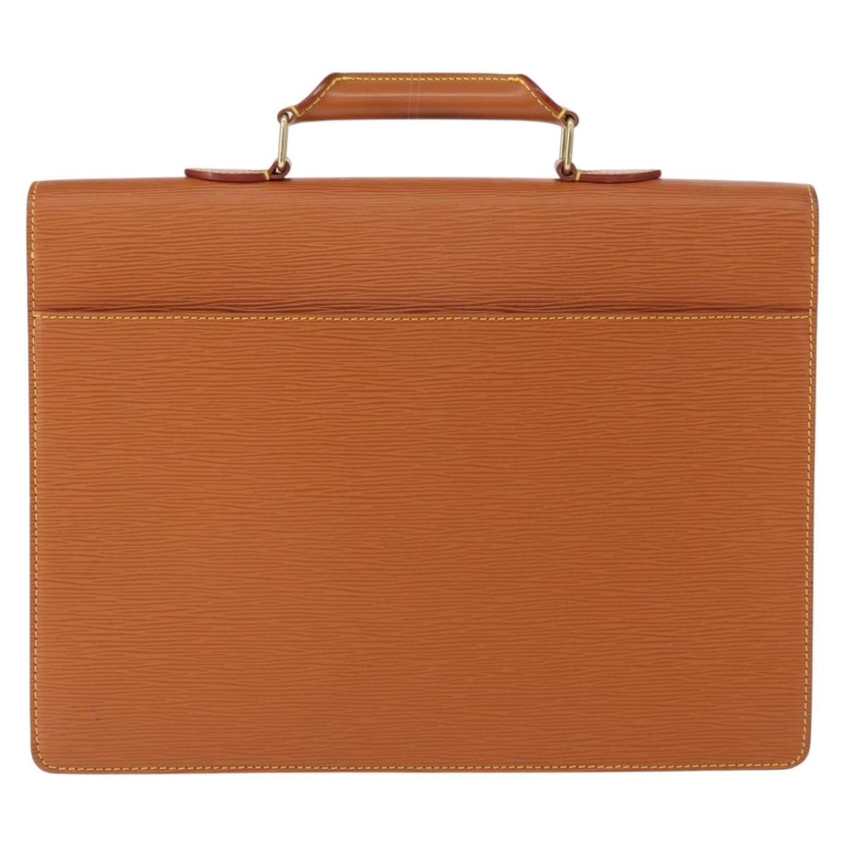 LOUIS VUITTON Epi Serviette Conseiller Briefcase Zipangu Gold M54428 Auth BA8150