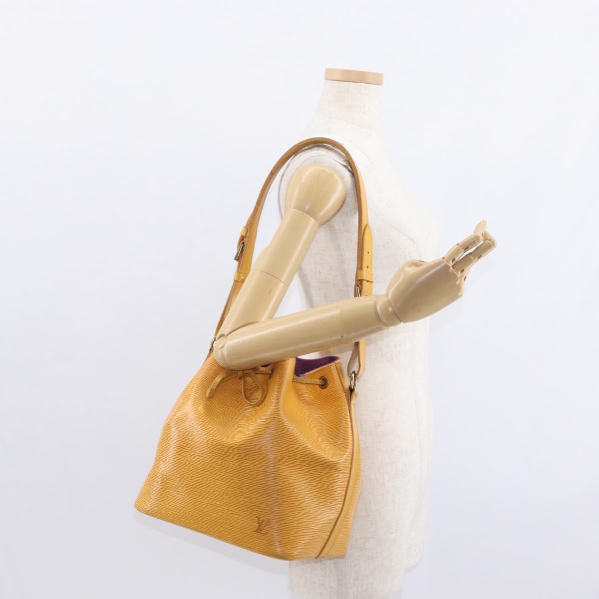 LOUIS VUITTON Epi Petit Noe Shoulder Bag Yellow M44109 LV Auth BA8154