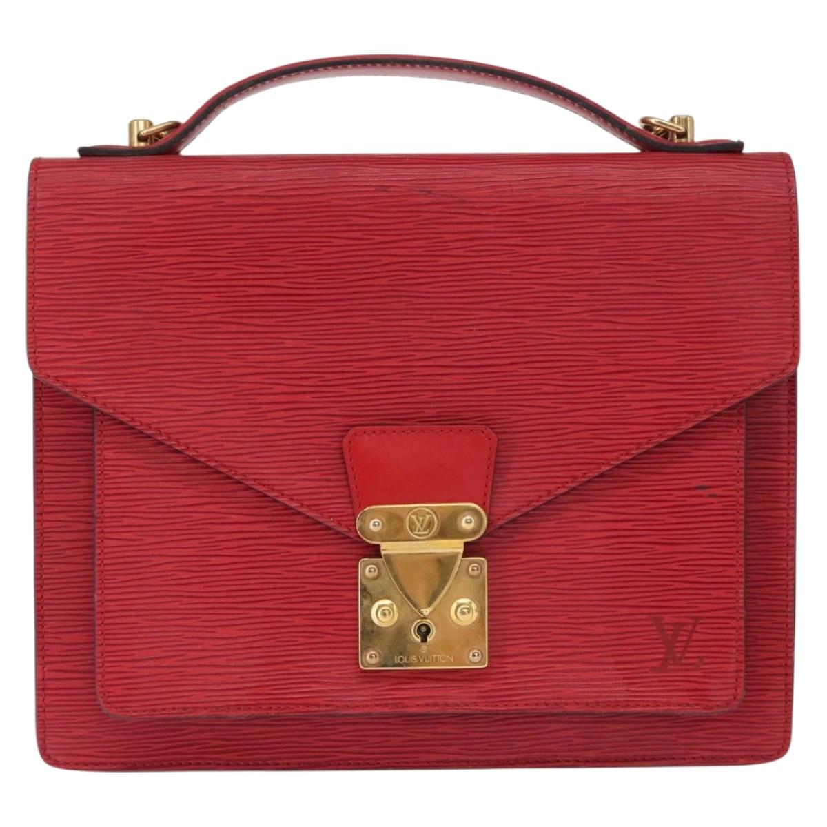 LOUIS VUITTON Epi Monceau 28 Hand Bag Red M40783 LV Auth BA8156